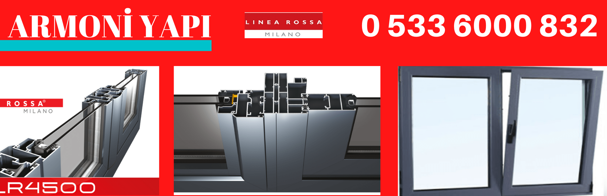 Linea Rossa LR-4500 yalıtımsız açılır doğrama